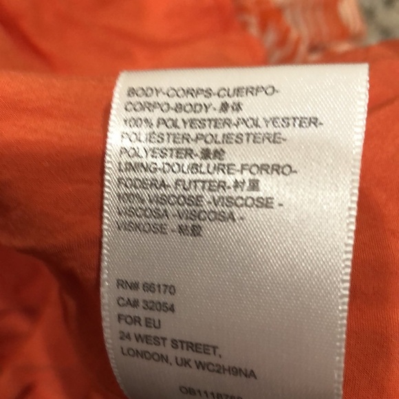 Urban Outfitters Dress Size Medium Orange Cream Geometric Print - Picture 8 of 11